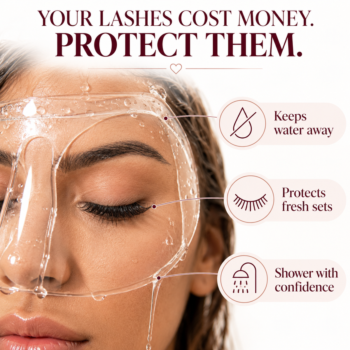 Protège-cils pour douche Lashguardy (Lot de 50)